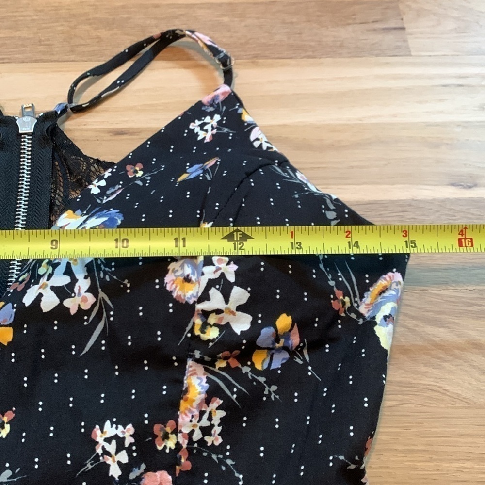 Honey and Rosie Spaghetti Strap Lace Back Fit & Flare Floral Dress Women’s L - Picture 7 of 16